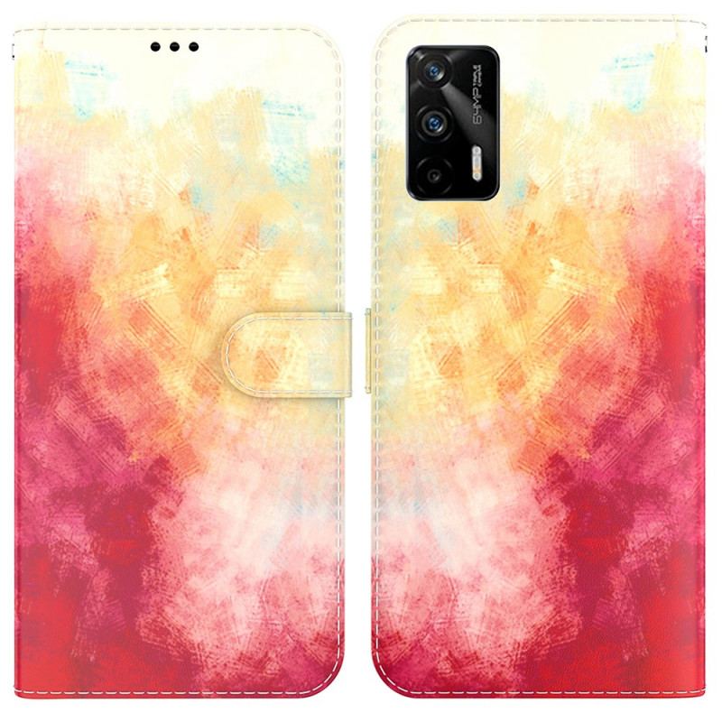 Capa Folio Para Realme GT 5G Aquarela