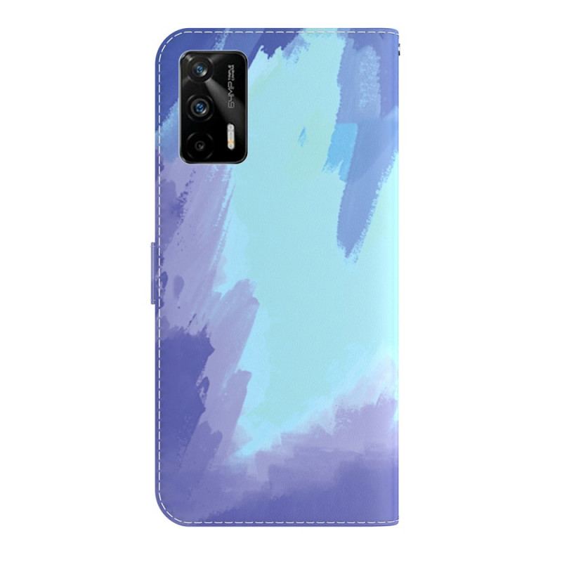 Capa Folio Para Realme GT 5G Aquarela