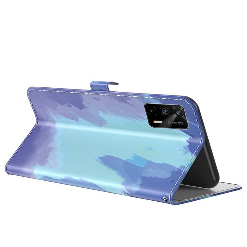 Capa Folio Para Realme GT 5G Aquarela