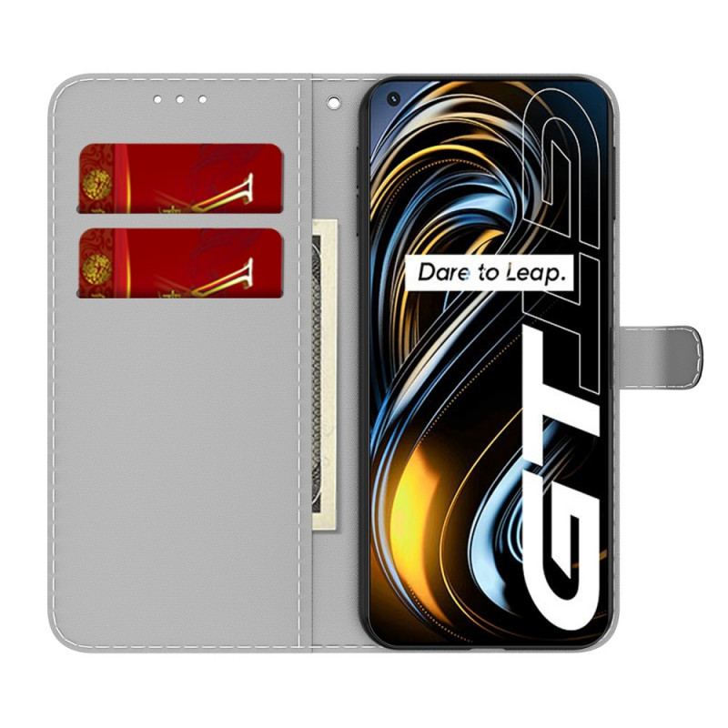 Capa Folio Para Realme GT 5G Aquarela