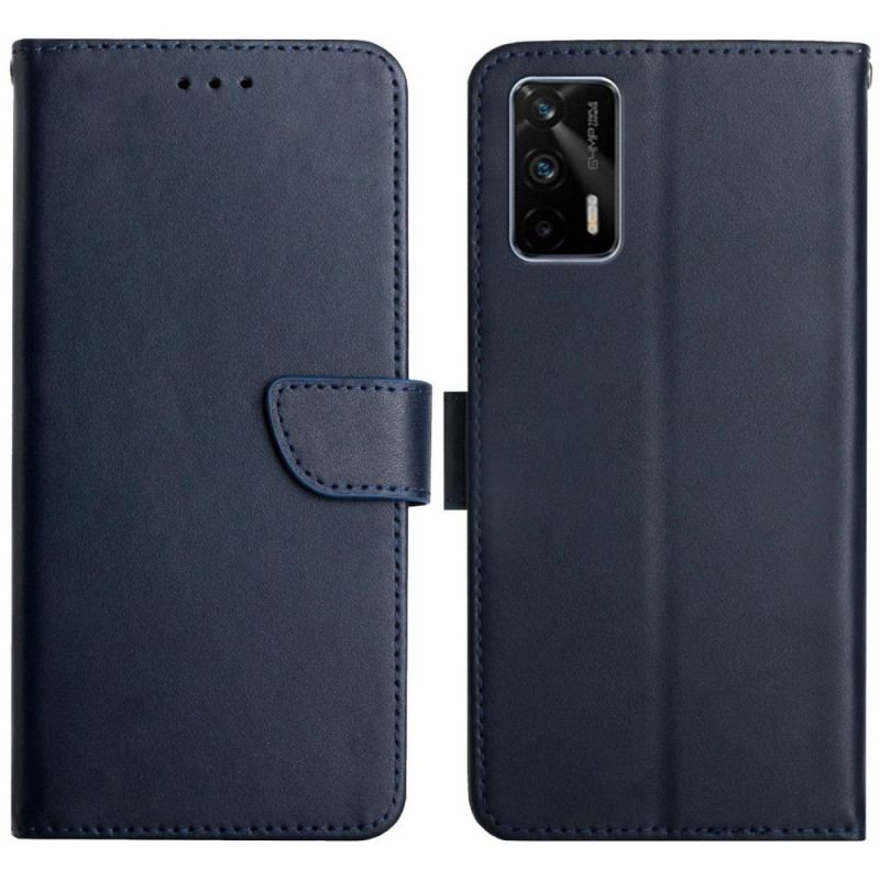 Capa Folio Para Realme GT 5G Couro Napa Genuíno