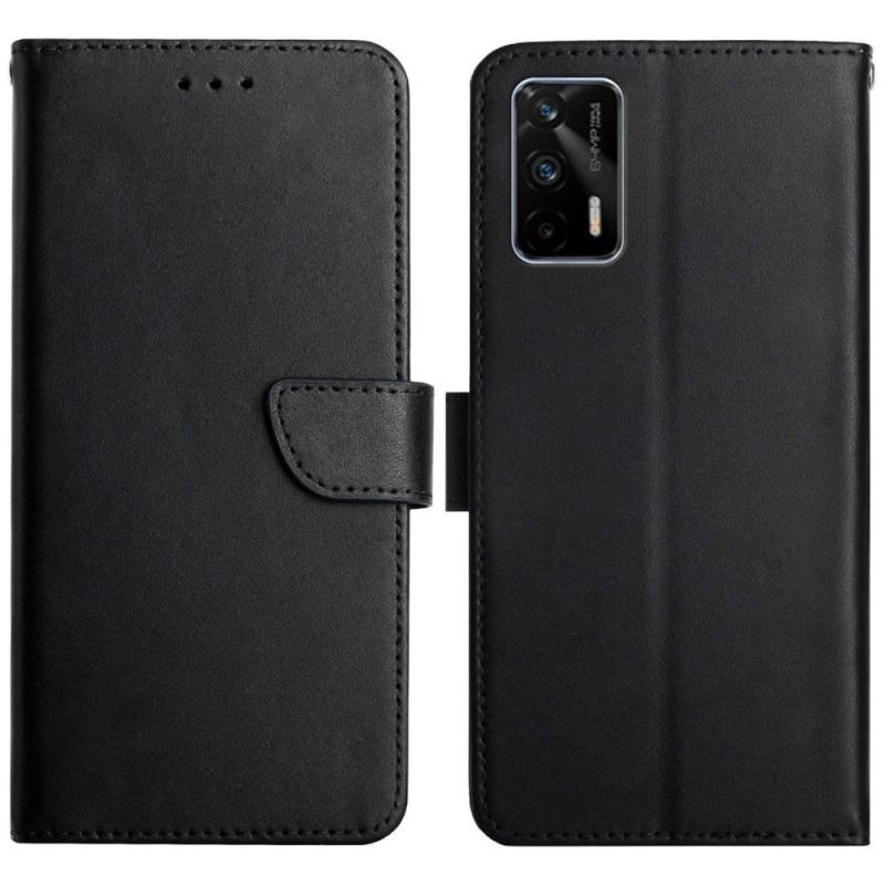 Capa Folio Para Realme GT 5G Couro Napa Genuíno