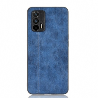 Capa Para Realme GT 5G Costura De Couro Estilo