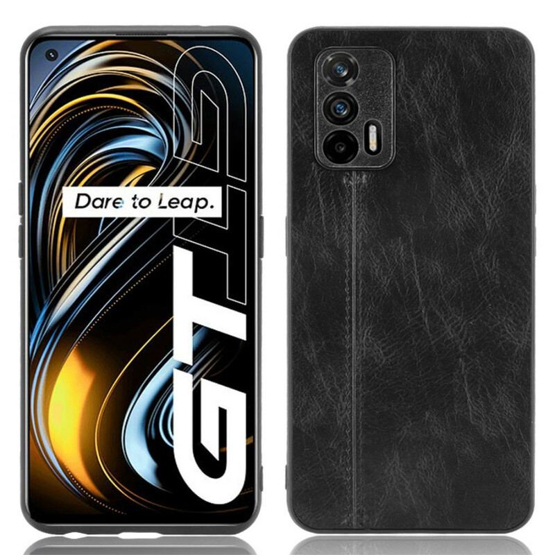 Capa Para Realme GT 5G Costura De Couro Estilo