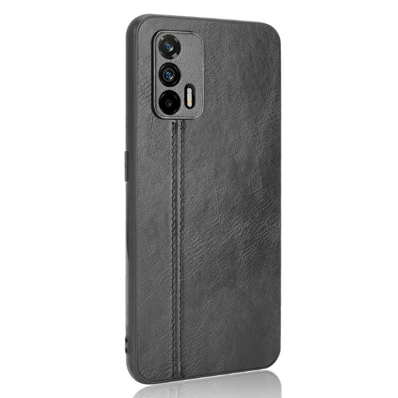 Capa Para Realme GT 5G Costura De Couro Estilo