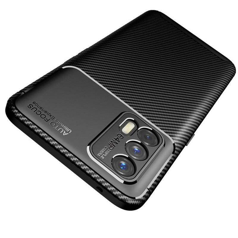 Capa Para Realme GT 5G Textura Flexível De Fibra De Carbono