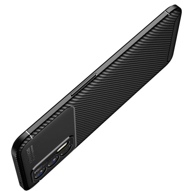 Capa Para Realme GT 5G Textura Flexível De Fibra De Carbono