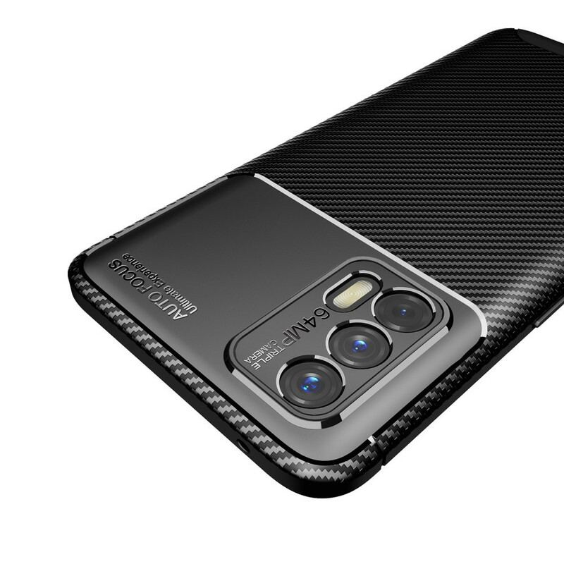 Capa Para Realme GT 5G Textura Flexível De Fibra De Carbono