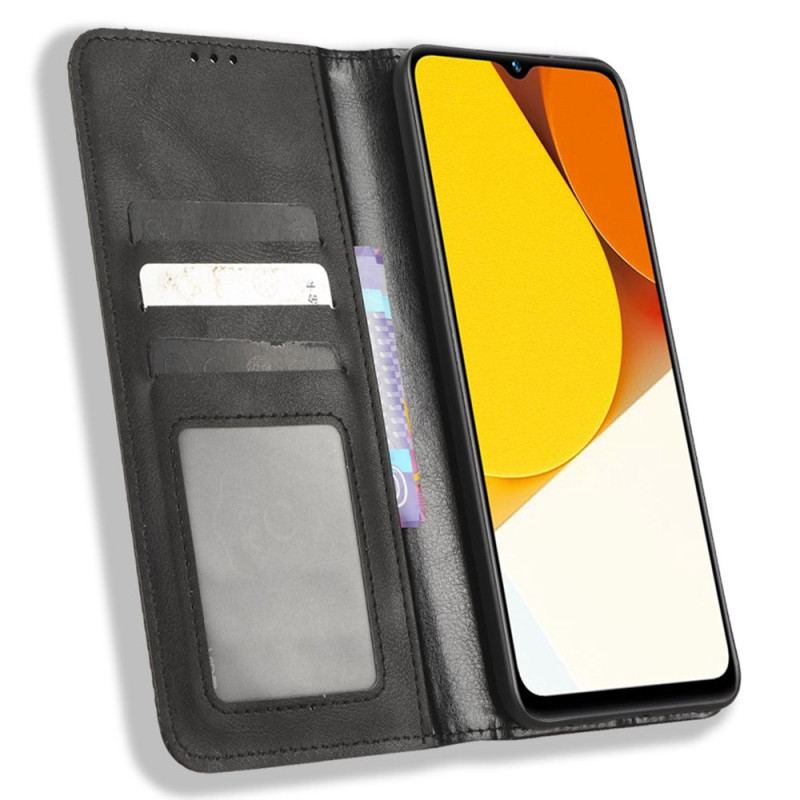 Capa De Celular Para Vivo Y22s Flip Couro Sintético Estiloso