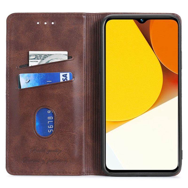 Capa De Celular Para Vivo Y22s Flip Efeito Couro Retrô