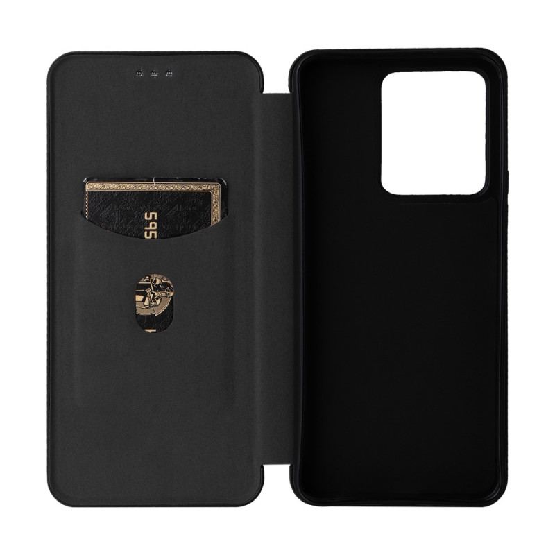 Capa De Celular Para Vivo Y22s Flip Fibra De Carbono