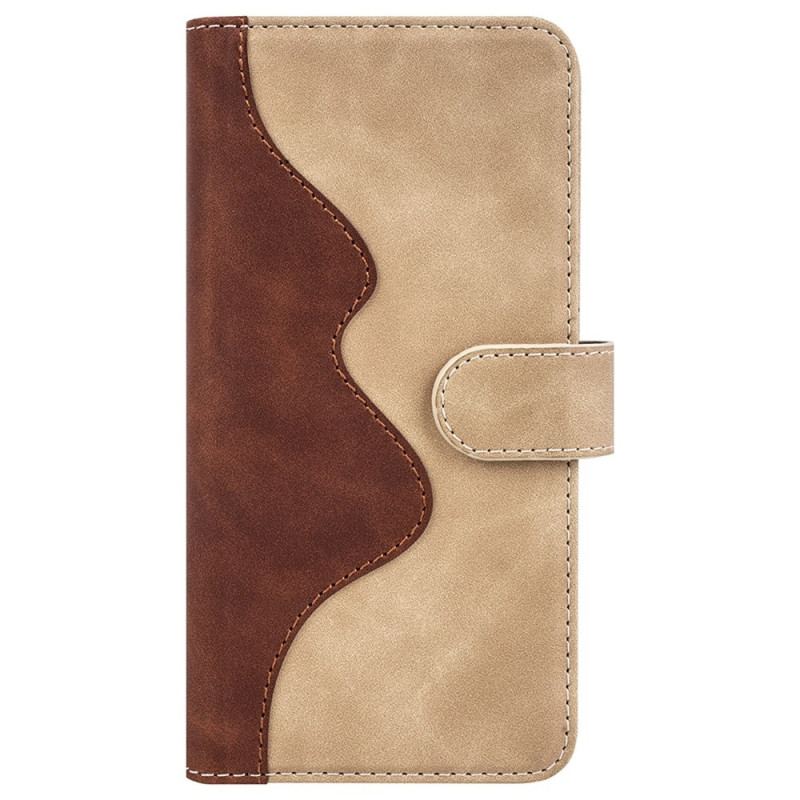 Capa Flip Para Vivo Y22s Estilo De Couro Ondulado