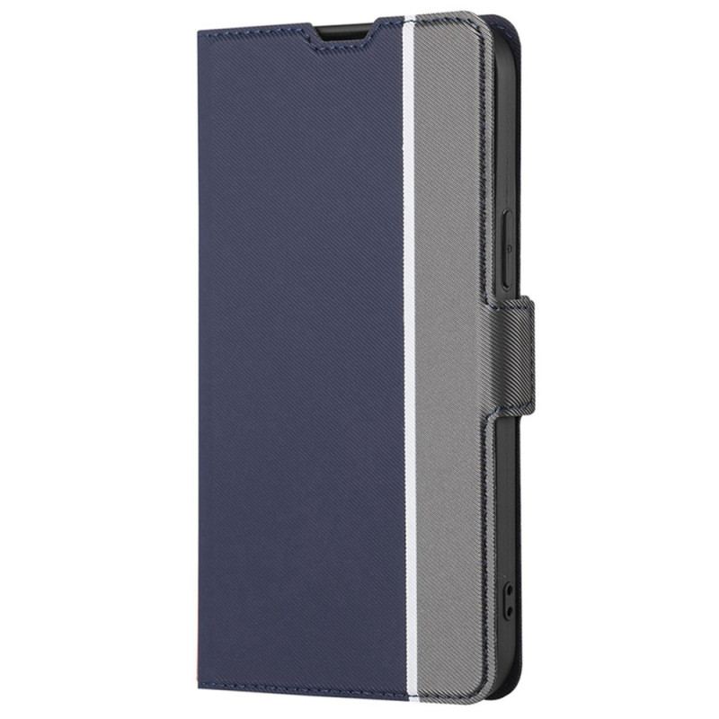 Capa Flip Para Vivo Y22s Fecho Duplo Bicolor