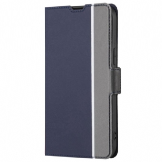 Capa Flip Para Vivo Y22s Fecho Duplo Bicolor