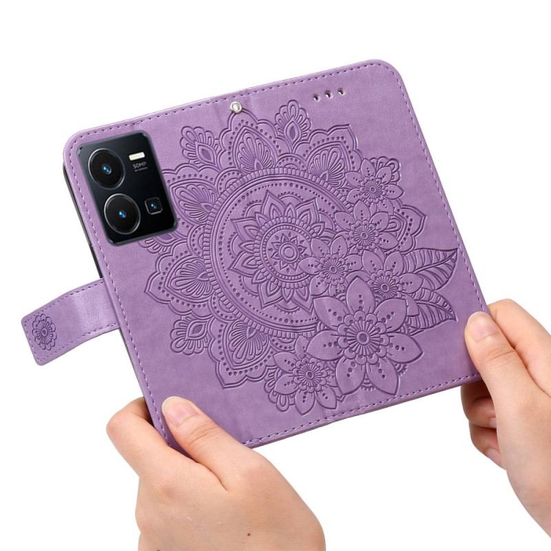 Capa Folio Para Vivo Y22s De Cordão Mandala Strappy