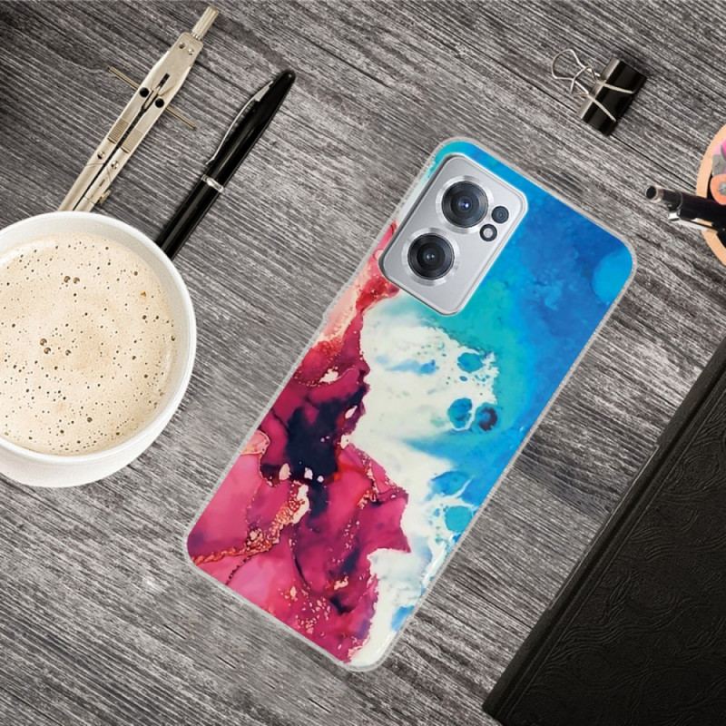 Capa De Celular Para OnePlus Nord CE 2 5G Mármore Aquático