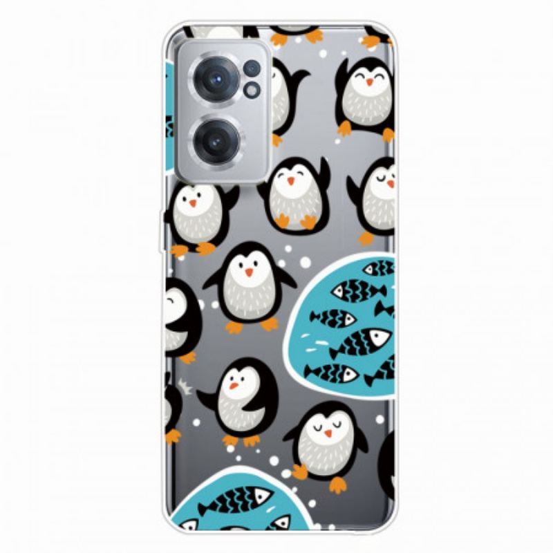 Capa De Celular Para OnePlus Nord CE 2 5G Pinguins Loucos