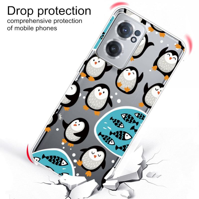 Capa De Celular Para OnePlus Nord CE 2 5G Pinguins Loucos