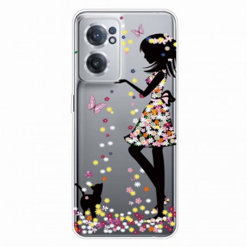 Capa De Celular Para OnePlus Nord CE 2 5G Vestido Flor