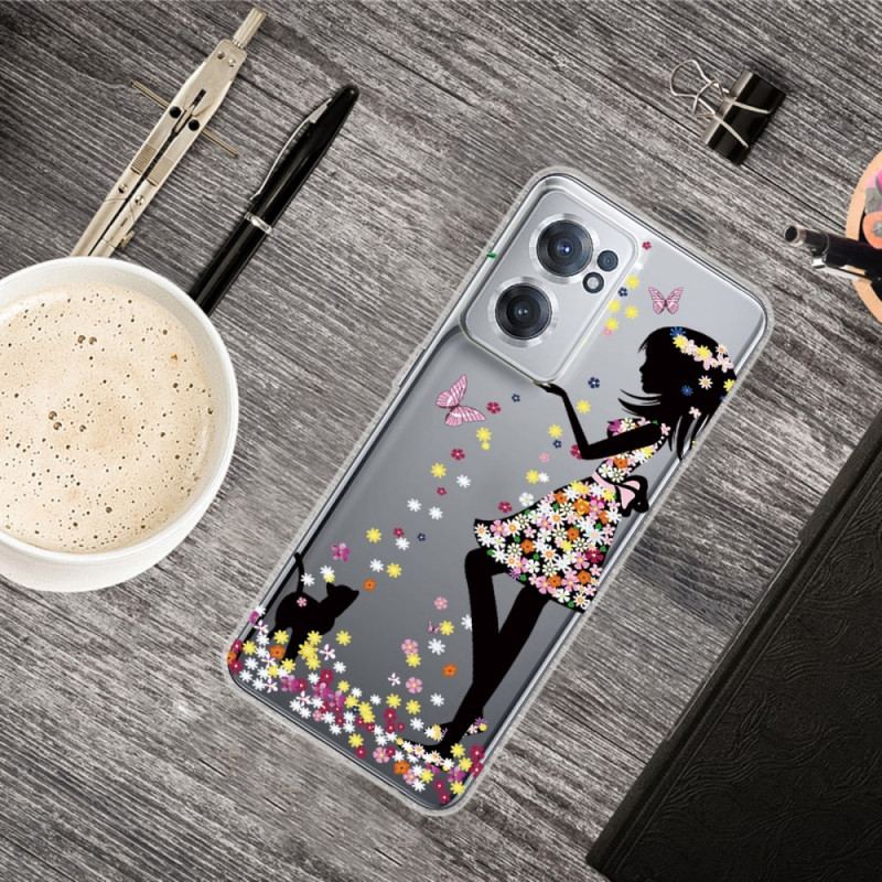 Capa De Celular Para OnePlus Nord CE 2 5G Vestido Flor