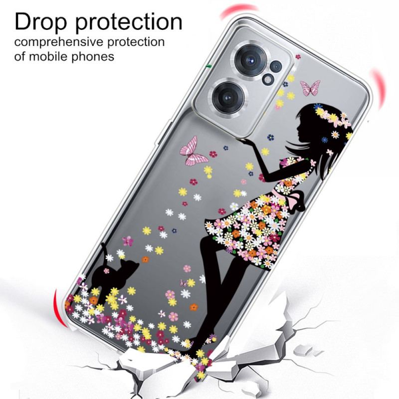 Capa De Celular Para OnePlus Nord CE 2 5G Vestido Flor