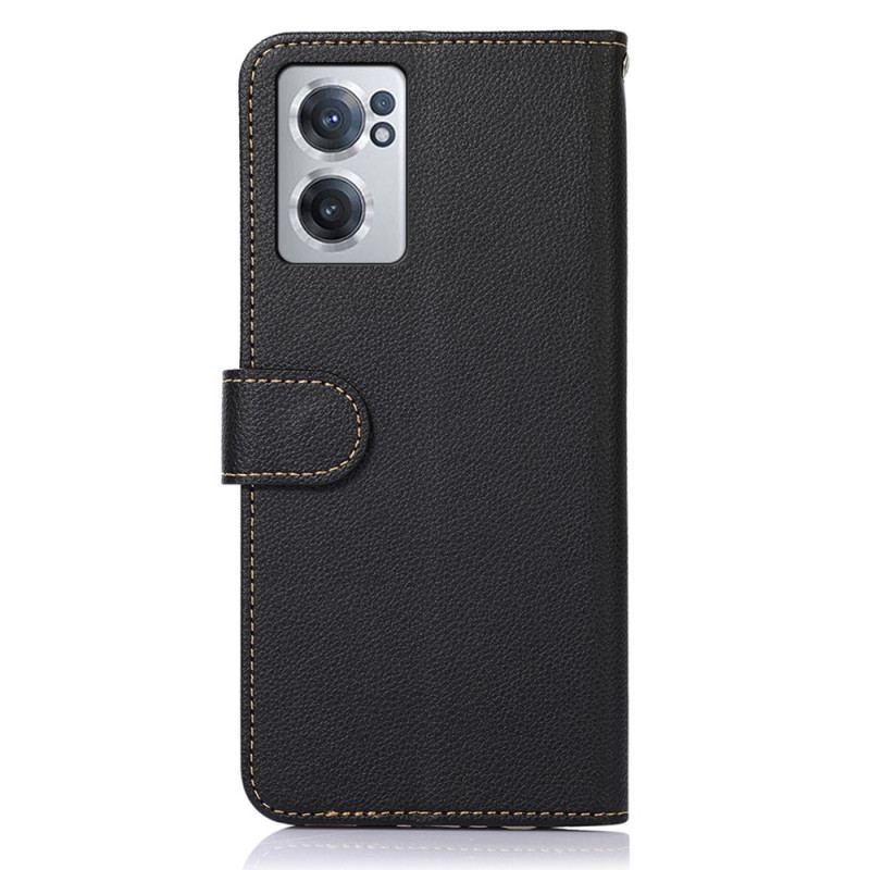 Capa De Couro Para OnePlus Nord CE 2 5G Bicolor Kazneh