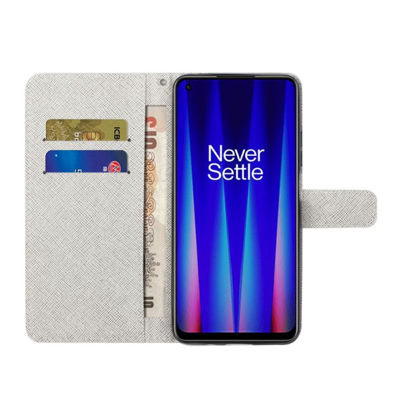 Capa De Couro Para OnePlus Nord CE 2 5G Borboleta Do Céu