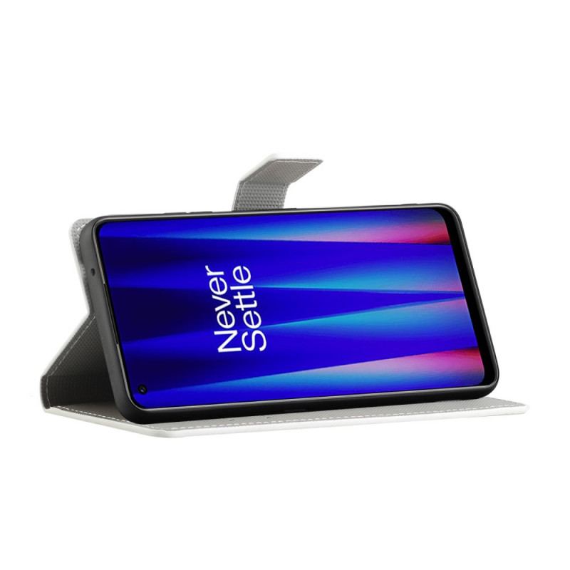 Capa De Couro Para OnePlus Nord CE 2 5G Borboletas Neon