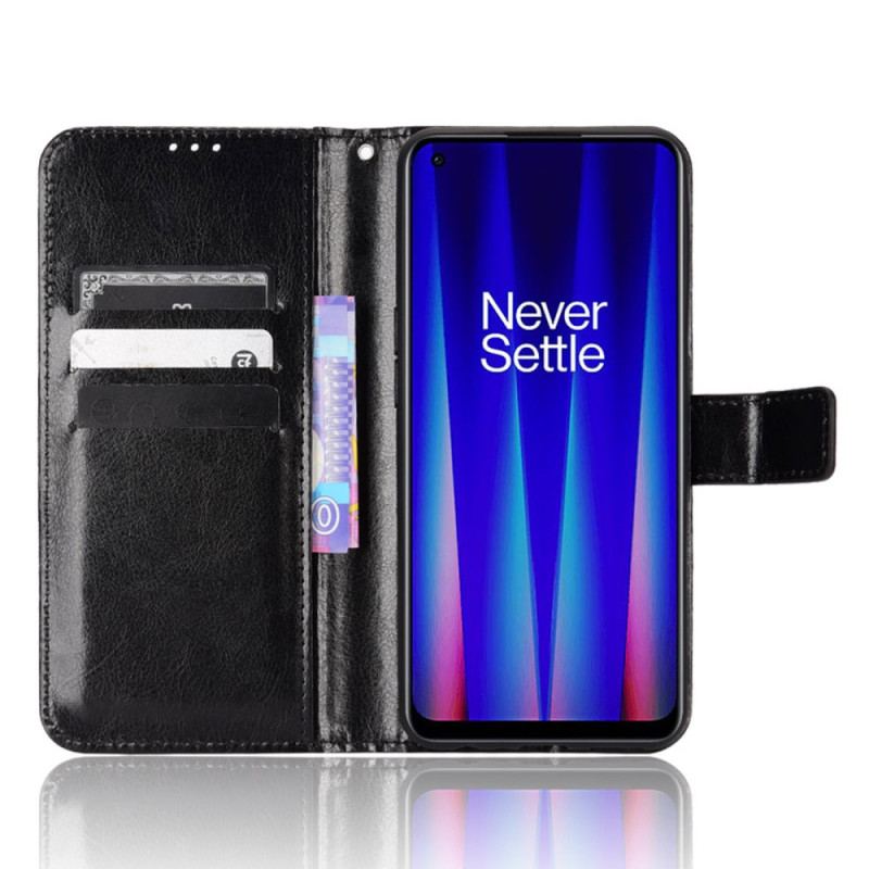 Capa De Couro Para OnePlus Nord CE 2 5G De Cordão Clássico Tiras De Couro Sintético