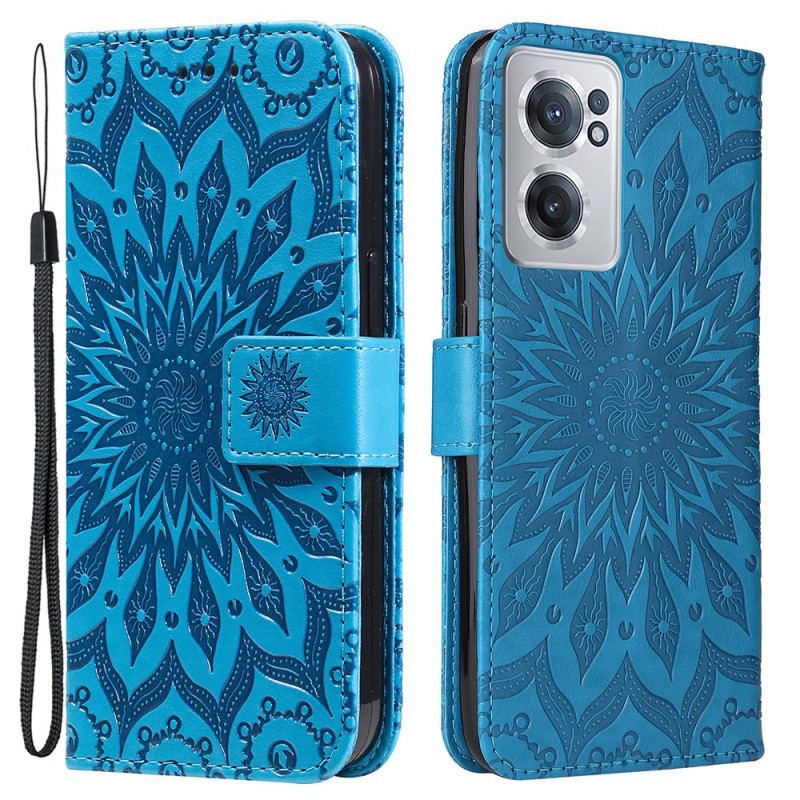 Capa De Couro Para OnePlus Nord CE 2 5G Mandala Textura