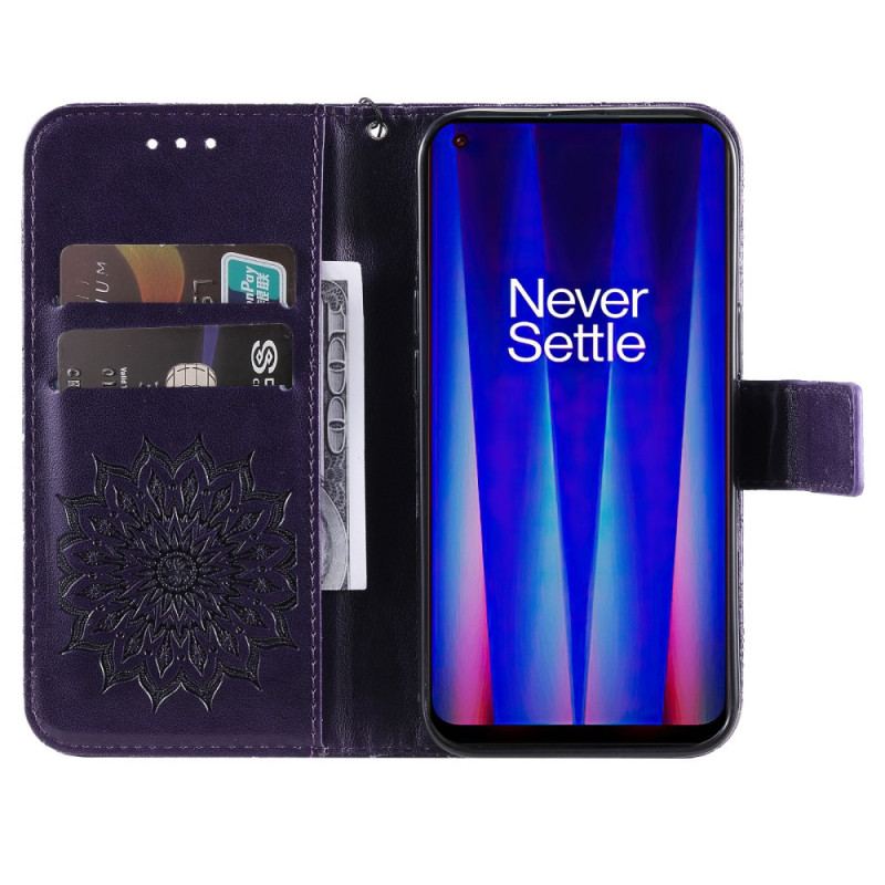 Capa De Couro Para OnePlus Nord CE 2 5G Mandala Textura