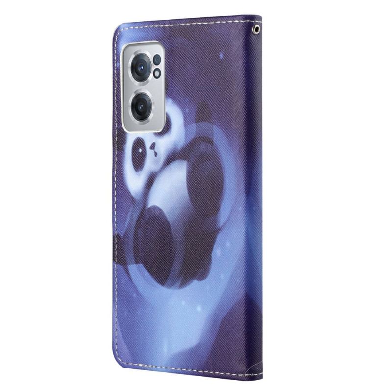 Capa De Couro Para OnePlus Nord CE 2 5G Panda Noturno