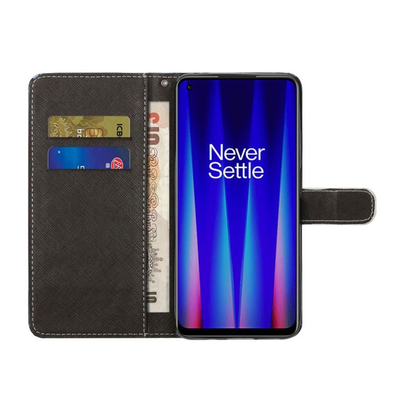 Capa De Couro Para OnePlus Nord CE 2 5G Panda Noturno