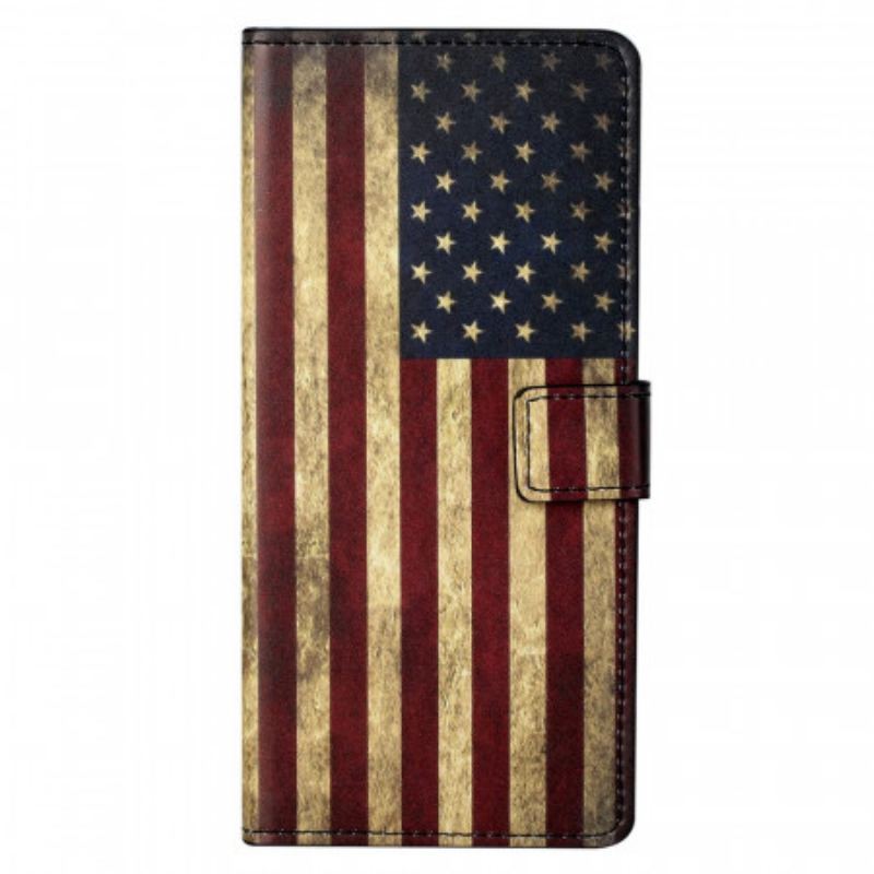 Capa Em Pele Para OnePlus Nord CE 2 5G Bandeira Americana