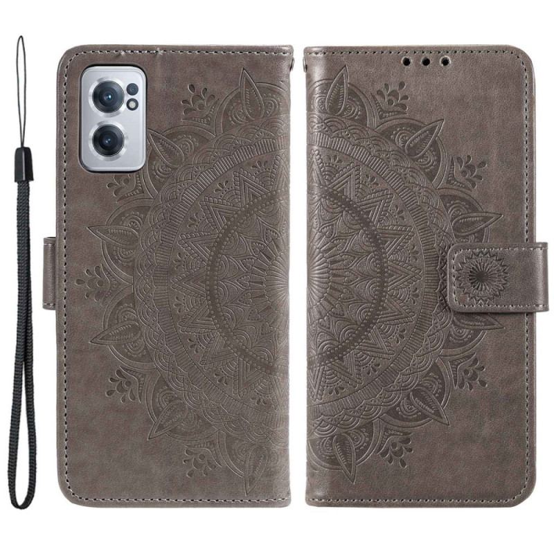 Capa Em Pele Para OnePlus Nord CE 2 5G Mandala Floral