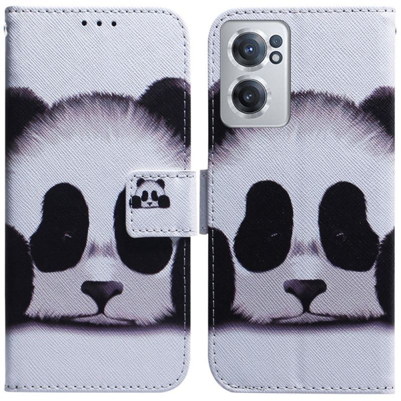 Capa Em Pele Para OnePlus Nord CE 2 5G Panda Triste