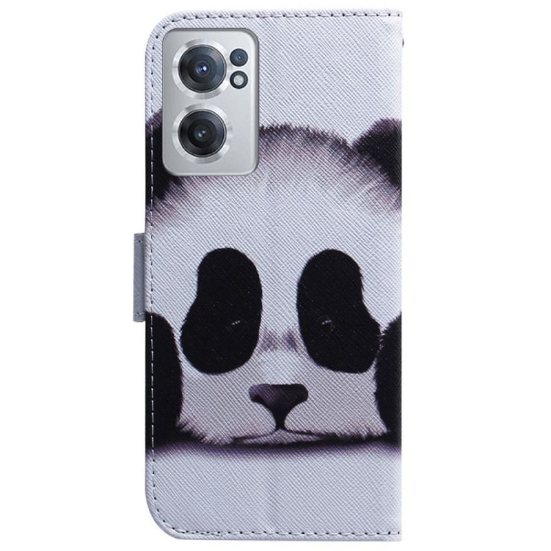 Capa Em Pele Para OnePlus Nord CE 2 5G Panda Triste