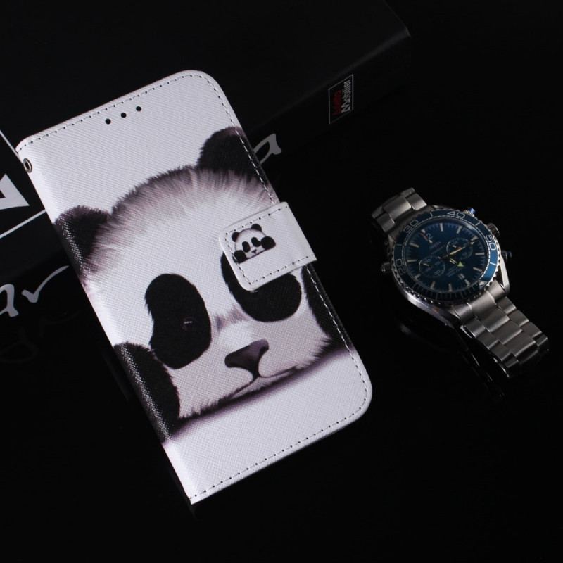 Capa Em Pele Para OnePlus Nord CE 2 5G Panda Triste