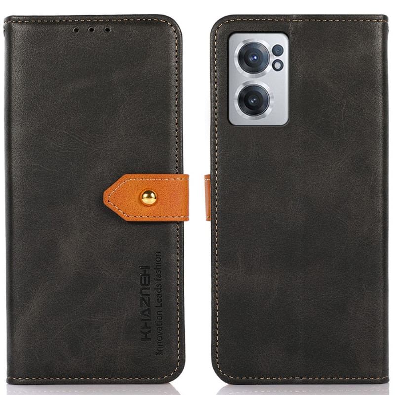 Capa Flip Para OnePlus Nord CE 2 5G Botão Kazneh