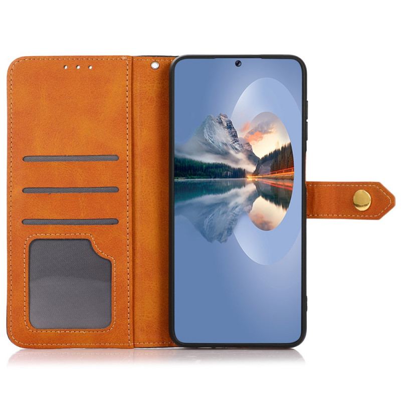 Capa Flip Para OnePlus Nord CE 2 5G Botão Kazneh