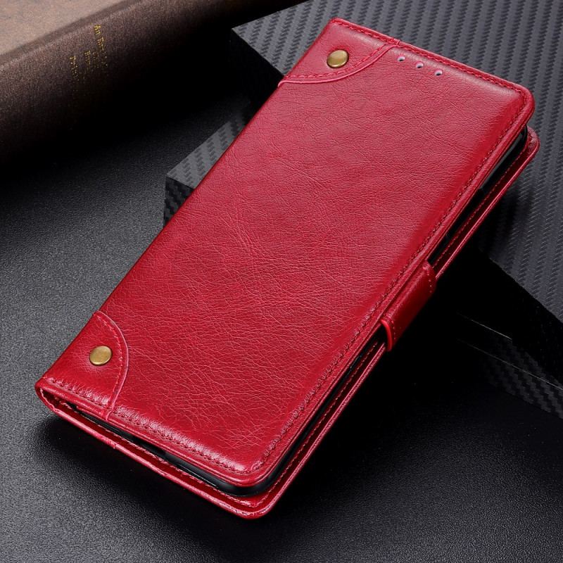 Capa Flip Para OnePlus Nord CE 2 5G Couro Abotoado