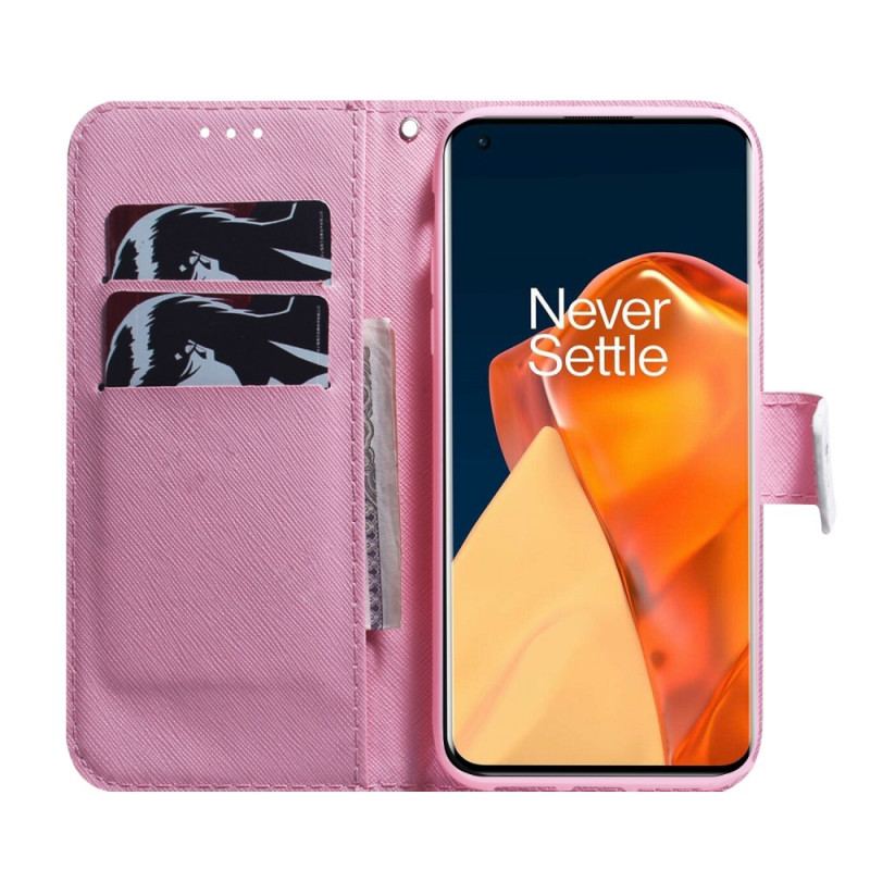 Capa Flip Para OnePlus Nord CE 2 5G Flor Solitária