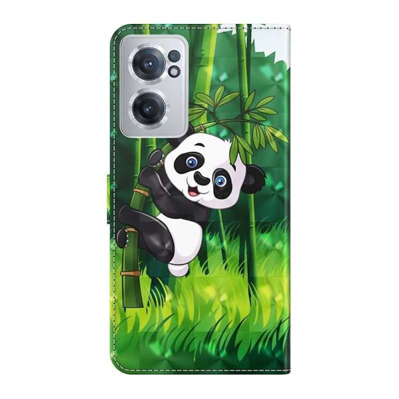 Capa Flip Para OnePlus Nord CE 2 5G Panda Comic