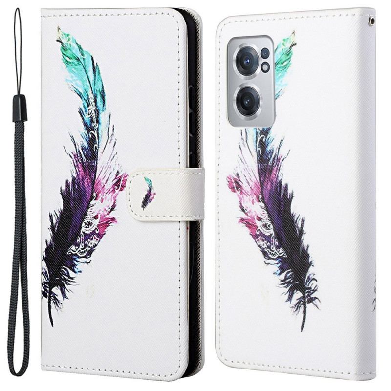 Capa Flip Para OnePlus Nord CE 2 5G Pena Multicolorida