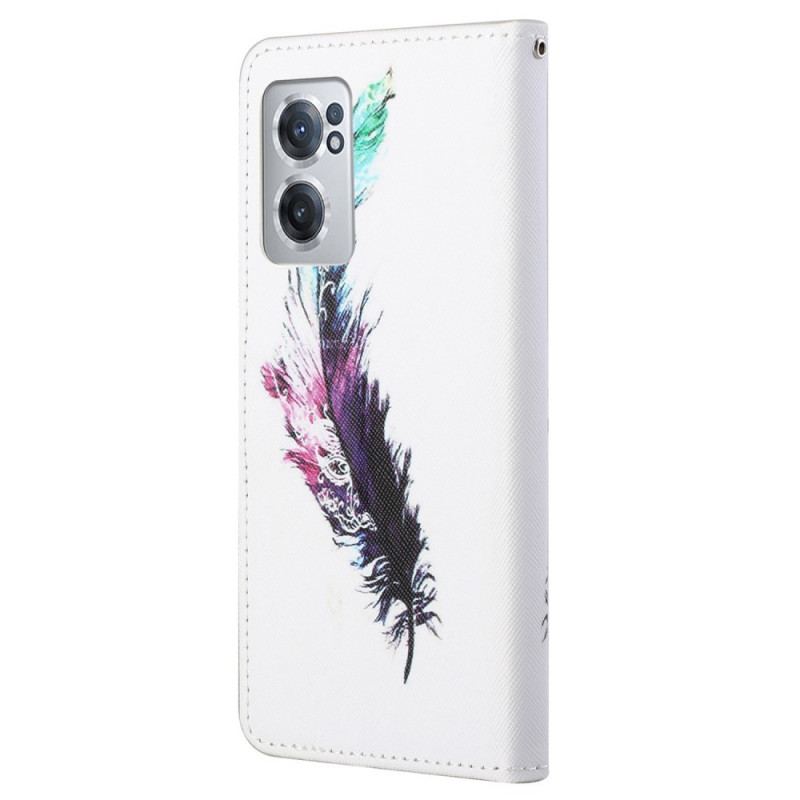 Capa Flip Para OnePlus Nord CE 2 5G Pena Multicolorida