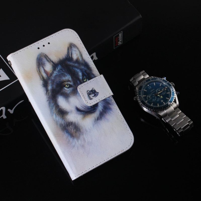 Capa Flip Para OnePlus Nord CE 2 5G Pintura De Lobo