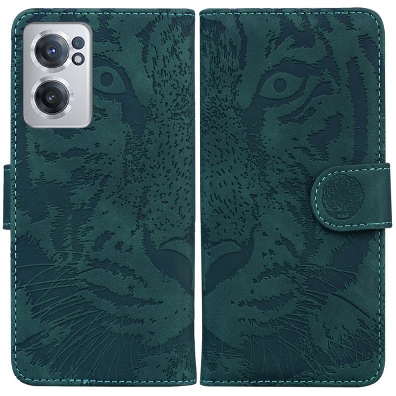 Capa Flip Para OnePlus Nord CE 2 5G Tigre Camuflado