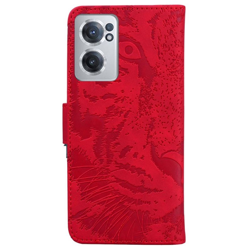 Capa Flip Para OnePlus Nord CE 2 5G Tigre Camuflado