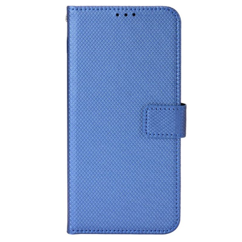 Capa Folio Para OnePlus Nord CE 2 5G De Cordão Strappy Textura Diamante