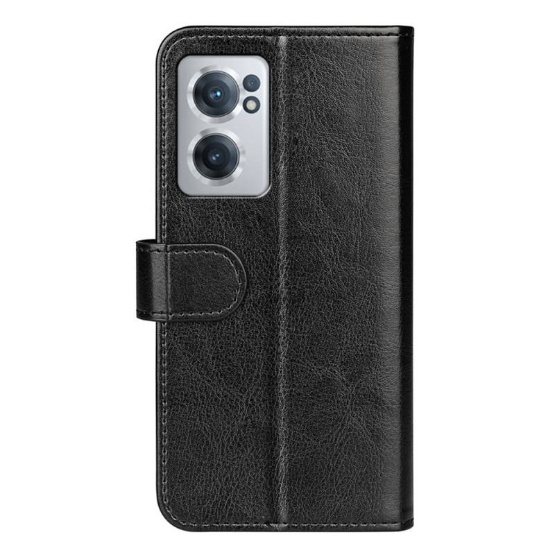 Capa Folio Para OnePlus Nord CE 2 5G Couro Falso Clássico